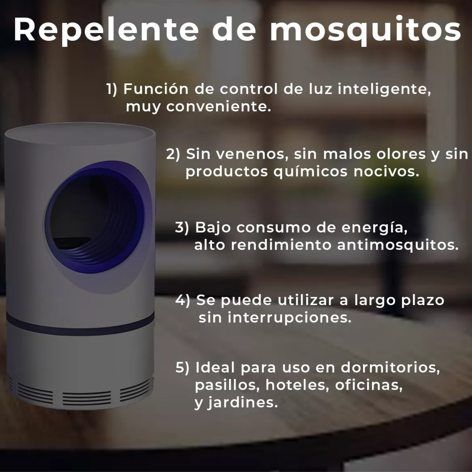 Lámpara LED Atrapa Mosquitos USB